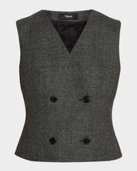 Shrunken Wool Suiting Vest