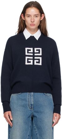 Givenchy Navy 4G Sweater