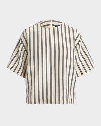 Striped Silk-Blend Short-Sleeve Shirt