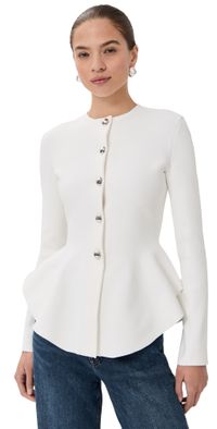 Proenza Schouler Dasha Jacket in Compact Viscose Off White S