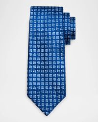 Men's Geometric Square Silk Tie
