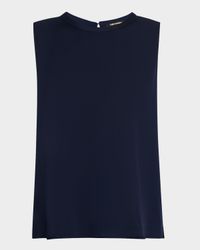 Aura Sleeveless Silk-Blend Blouse