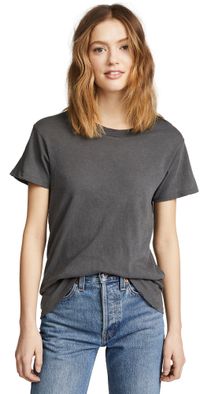 THE GREAT. The Slim Tee Washed Black 1