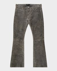 Men's Leather Flare Pants