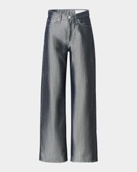 Logan Metallic Wide-Leg Jeans