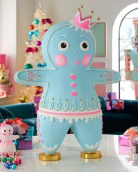 The Gingers Dough Figurine Christmas Decoration, Light Blue