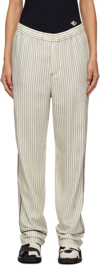 Soulland Off-White & Black Fargo Trousers