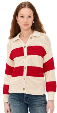 Wyeth Charlotte Cardigan Cream/Red XS