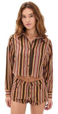 Lioness Sundrenched Shirt Vintage Stripe L