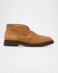 Men's Suede Rubber-Sole Chukka Boots