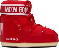 Moon Boot Bottines Icon rouges en nylon