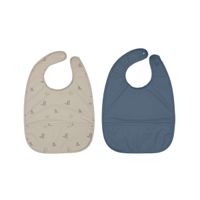 Oyoy Living Design - Bavoir en polyester recyclé - Taille 0-12 mois - Bleu