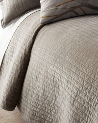 Aria Quilted Coverlet Matte Velvet, Queen