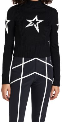 Perfect Moment Cable Underwear Sweater Black XL