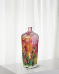 Hand-Painted Vase, 13"