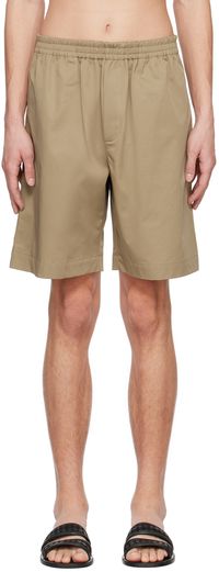 Róhe Beige Elasticized Waistband Shorts