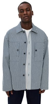 JW Anderson Patch Pocket Overshirt Off White/Navy M