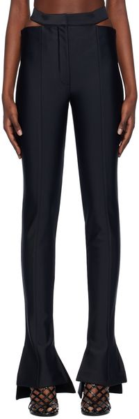 Mugler Black Cutout Trousers