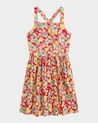 Girl's Lemon & Floral-Print Dress, Size 7-14