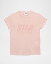 Girl's Star Logo-Print Short-Sleeve T-Shirt, Size 4-12
