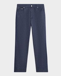 Men's Straight Cotton-Wool Denim Pants
