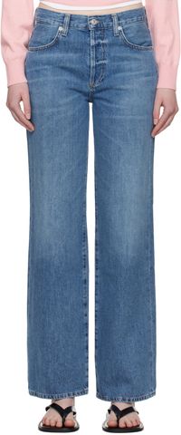 Citizens of Humanity Blue Annina High Rise Wide Leg 33 Jeans
