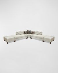 Nina Sectional w/ Two Marble Side Tables