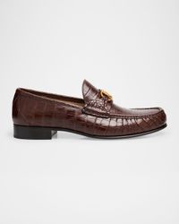 Men's VLogo Signature Crocodile Loafers