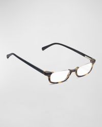 What Inheritance Semi-Rimless Rectangle Acetate Reader Glasses
