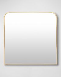Aranya 36" Squared Wide-Arch Wall Mirror, Gold