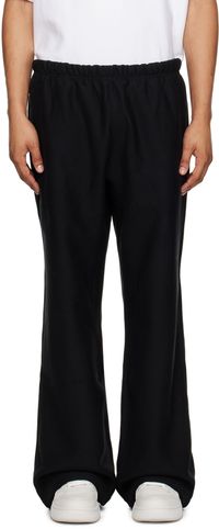 Alexander Wang Pantalon de survêtement surdimensionné noir à logo brodé