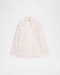 Monogram Crochet Embroidered Classic Shirt