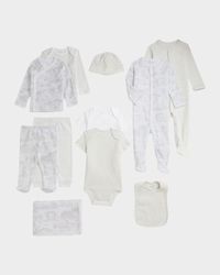 Boy's 11-Piece Interlock Cotton Gift Set, Size Newborn-9M