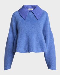 Wool-Blend Polo Sweater