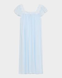Camilla-2 Ruched Floral Applique Nightgown