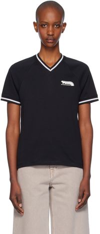 Maison Kitsuné Black Flash Fox Raglan T-shirt