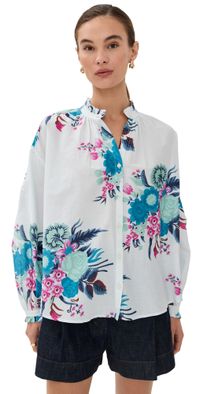 Alix of Bohemia Poet Juneberry Blouse White XS