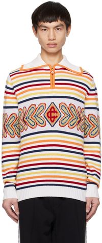 Casablanca Polo multicolore à motif graphique