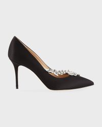 Nadira Jeweled Satin 90mm Pump