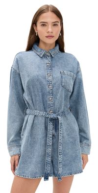 Good American Weightless Denim Romper Indigo793 XS