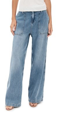 Good American Lite Linen Denim Pants indigo786 8