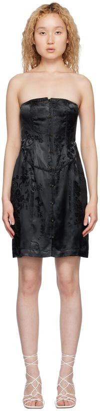 KIM SHUI Robe courte de style corset noire