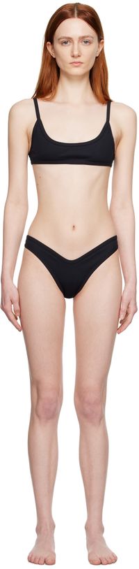 The Attico Black Scoop Neck Bikini