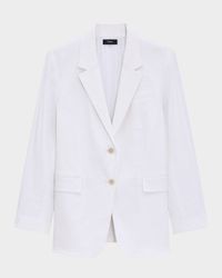 Oversized Crunch Linen Blazer