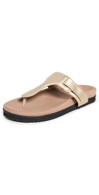 ROAM The T Strap Slides Gold 9