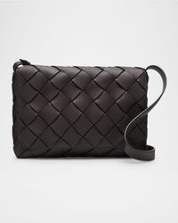 Men's Diago Large Intreccio Leather Crossbody Bag