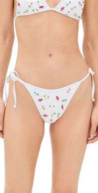 LSPACE Levy Bitsy Bikini Bottoms White L