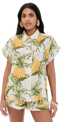 FARM Rio Delicate Pineapple Shirt Delicate Pineapple Off-White S