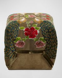 Peacock Cube Ottoman