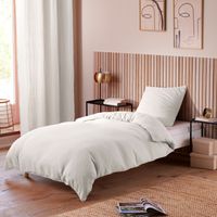 Coton Pur - Pack complet 3 pièces noah gaze de coton 140 x 200 pour lit 1 place - Taille 140x200 cm - Blanc